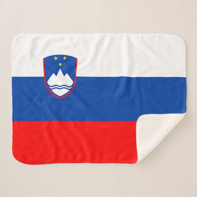Slowenische Flagge Sherpadecke (Vorderseite (Horizontal))