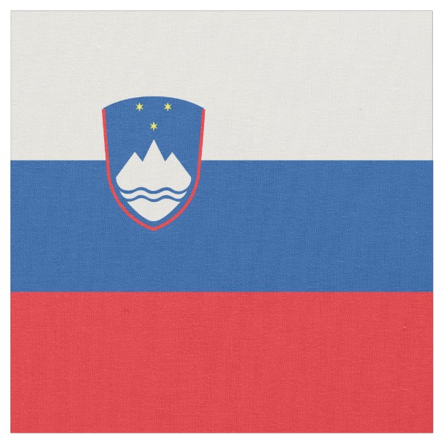 Slowenische Flagge Stoff (Nahaufnahme)