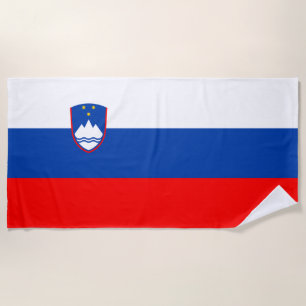 Slowenische Flagge Strandtuch