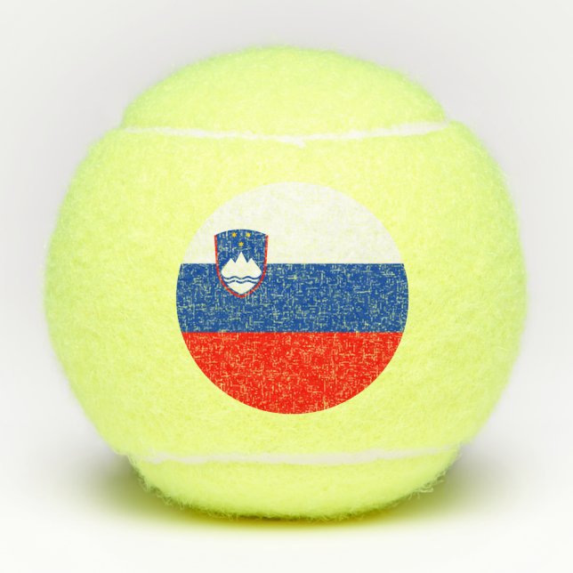 Slowenische Flagge Tennisbälle (Vorderseite)