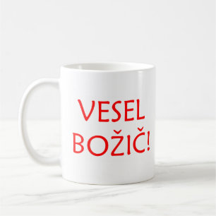 slowenische frohe Weihnachten Kaffeetasse