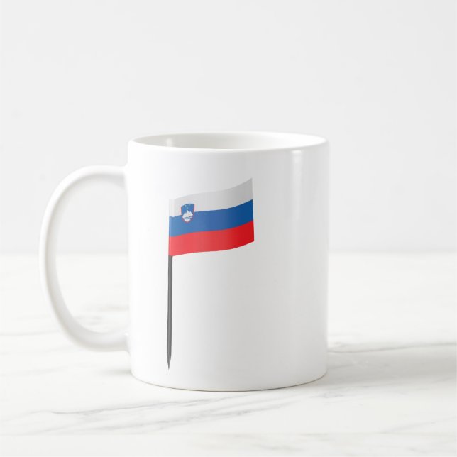 Slowenischer Flaggensieb Kaffeetasse (Links)