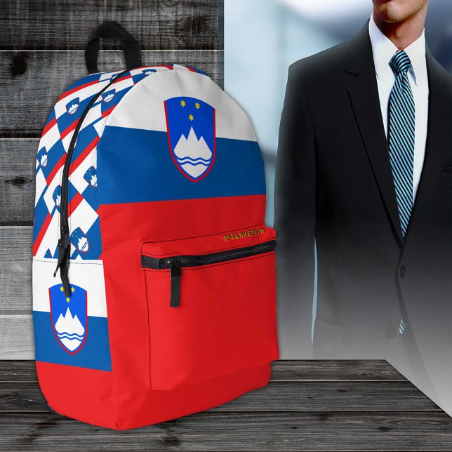 Slowenischer Rucksack, patriotische, slowenische F Bedruckter Rucksack (Von Creator hochgeladen)