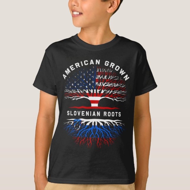Slowenischer Wurzelbaum T-Shirt (Vorderseite)