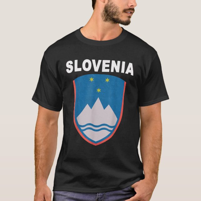 Slowenisches Wappen Slowenischer Wappen-T-Coat T-Shirt (Vorderseite)