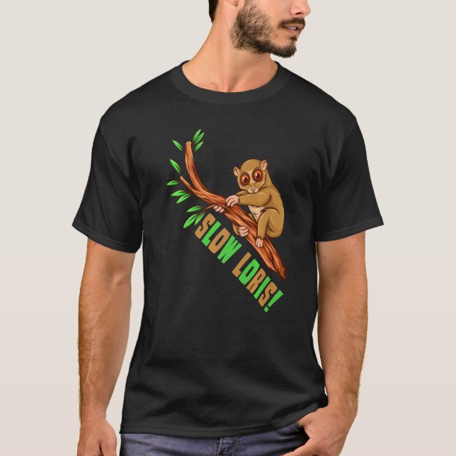 Slowloris Slow Loris Plumbloris Primat Affe Ape T-Shirt (Vorderseite)