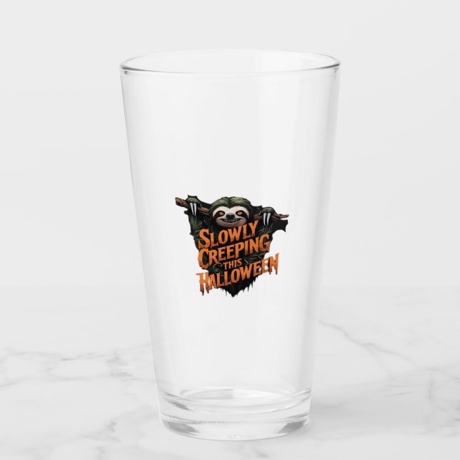 Slowly Creeping This Halloween - Creepy Sloth Clas Glas (Vorderseite)