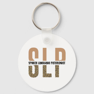SLP cheetah print Speech language pathologist gift Schlüsselanhänger