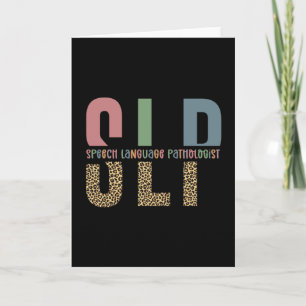 SLP Cheetah Print Speech Sprachpathologe Geschenk Karte