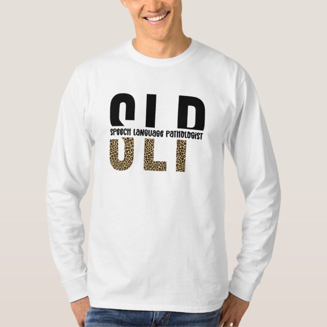 SLP Cheetah Print Speech Sprachpathologe Geschenk T-Shirt (Vorderseite)