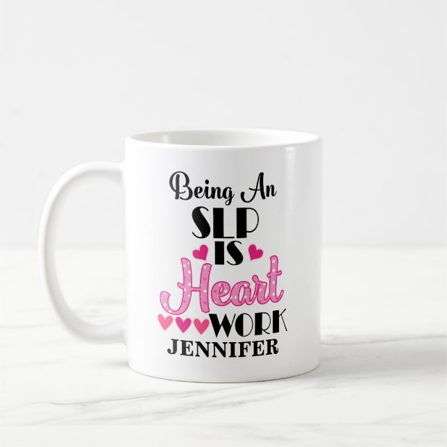 SLP-Geschenk für Herzarbeit Kaffeetasse (Links)