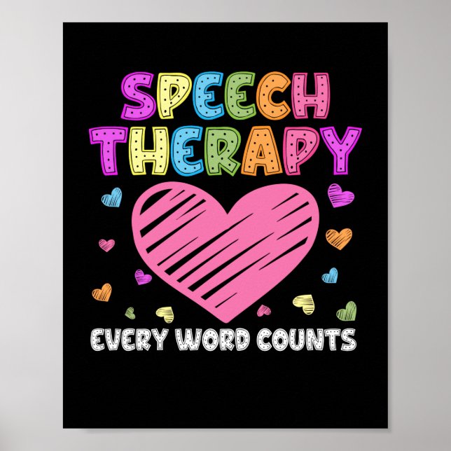 SLP Language Pathologe & Speech Therapy Poster (Vorne)