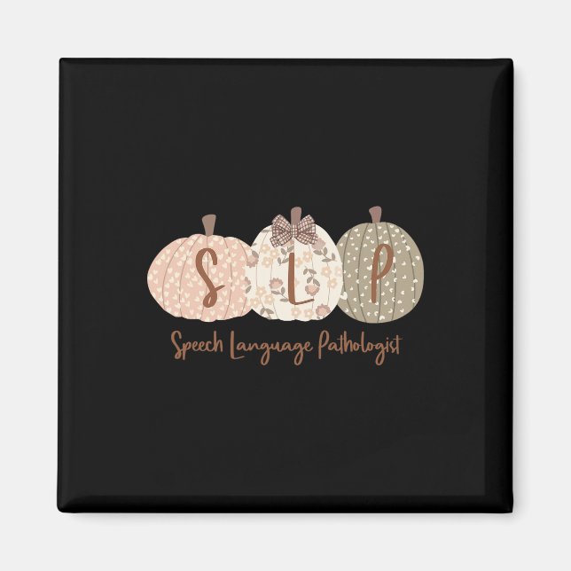 Slp Pumpkin Speech Language Pathologe Fall Autum Magnet (Vorne)