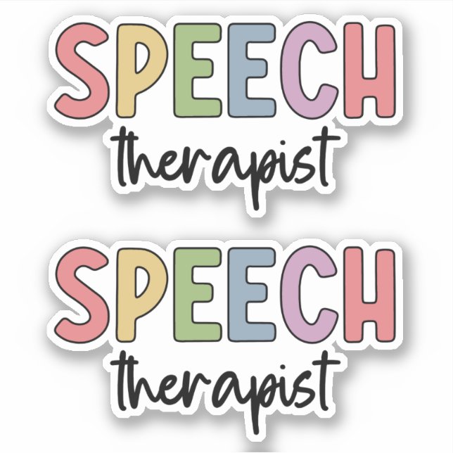 SLP Speech Therapist Speech Pathologe Aufkleber (Vorderseite)