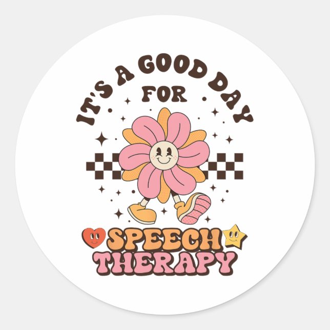 Slp Speech Therapist Speech Pathologe I Runder Aufkleber (Vorderseite)
