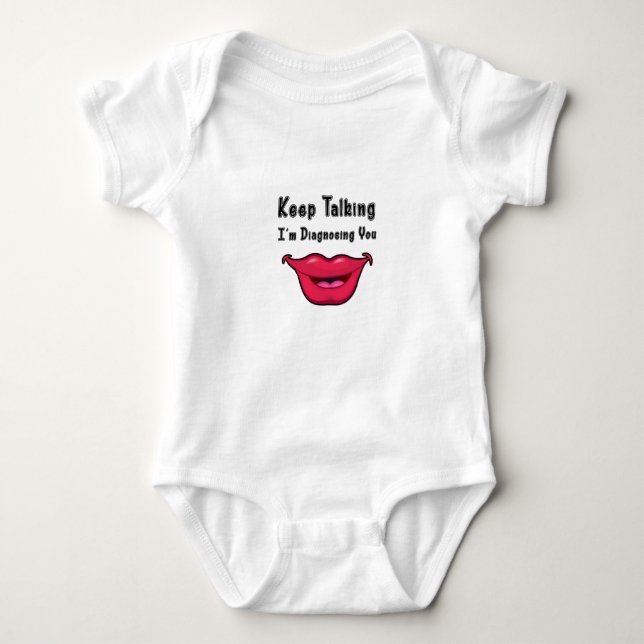 Slp Sprache-Sprachpathologie-Geschenke Baby Strampler (Vorderseite)