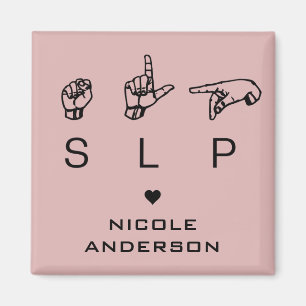 SLP-Sprachpathologe ASL Personalisiert Magnet