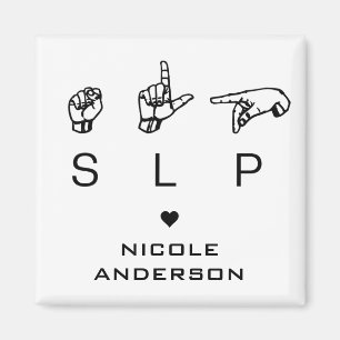 SLP-Sprachpathologe ASL Personalisiert Magnet