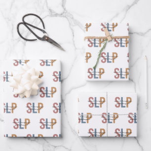 SLP-Sprachpathologe Retro Geschenkpapier Set