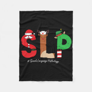 Slp Sprachtherapeut Weihnachten Slp Weihnachtsmann Fleecedecke