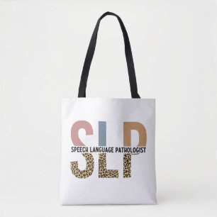 SLP-Sprecher Pathologe Leopard Print Typografy