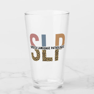 SLP-Sprecher Pathologe Leopard Print Typografy Glas