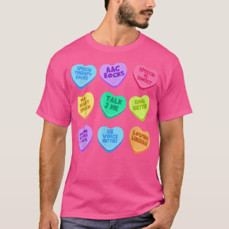 SLP Valentine's Day Pastel Candy Heart SLPA Rede T-Shirt