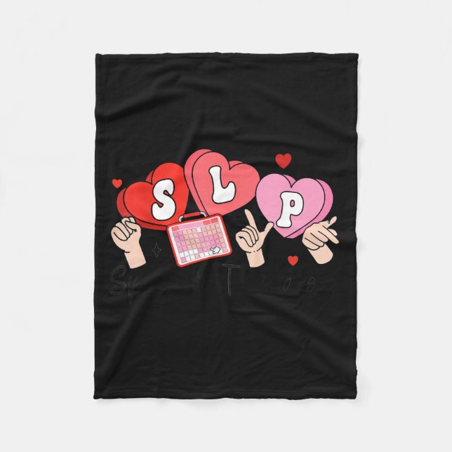 Slp Valentine's Day Speech Language Pathologist St Fleecedecke (Vorderseite)