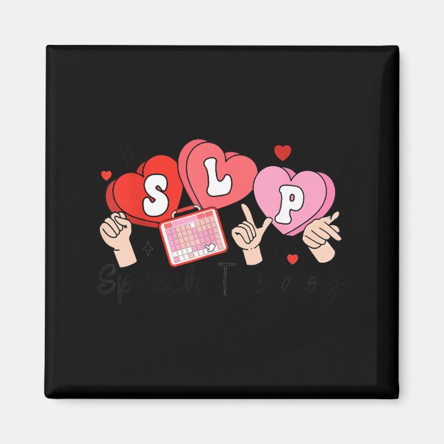 Slp Valentine's Day Speech Language Pathologist St Magnet (Vorne)