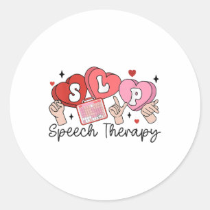 Slp Valentinstag Speech Language Pathologe Stu Runder Aufkleber