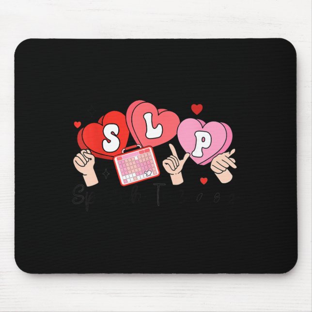 Slp Valentinstag Sprachtherapeut St Mousepad (Vorne)