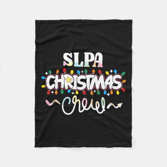 Slpa Christmas Crew Speech Pathology Istant Xma  Fleecedecke (Vorderseite)