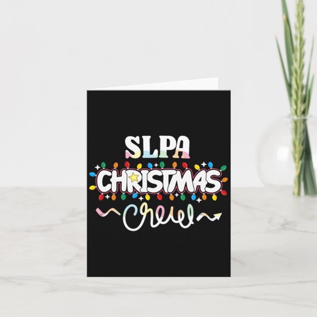 Slpa Christmas Crew Speech Pathology Istant Xma  Karte (Vorderseite)