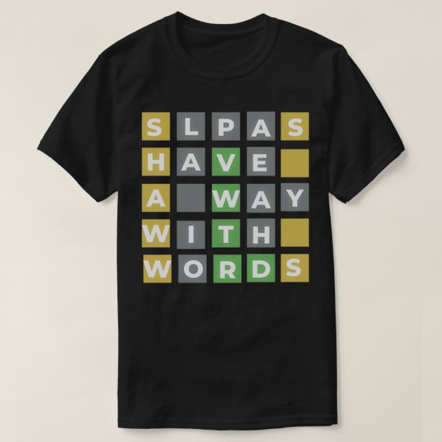 SLPAs Wordle Fan-Shirt T-Shirt (Design vorne)