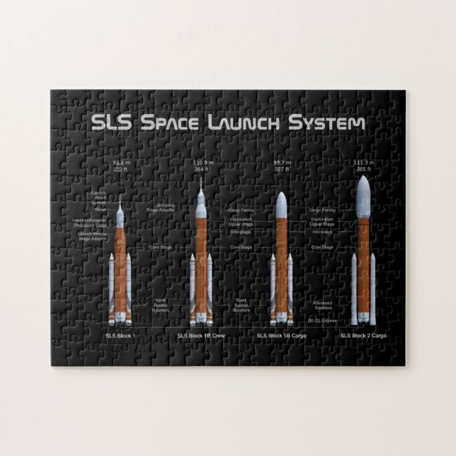 SLS Space Launch System Rockets Puzzle (Horizontal)