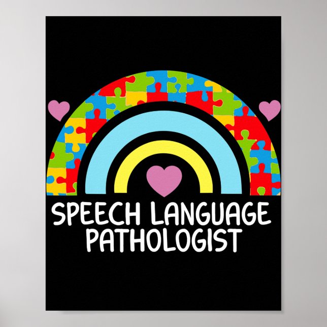 SLT Speech Language Pathologist Speech Therapy Poster (Vorne)