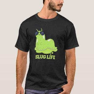 Slug Life Funny Green Slug Pub Dark BG T-Shirt