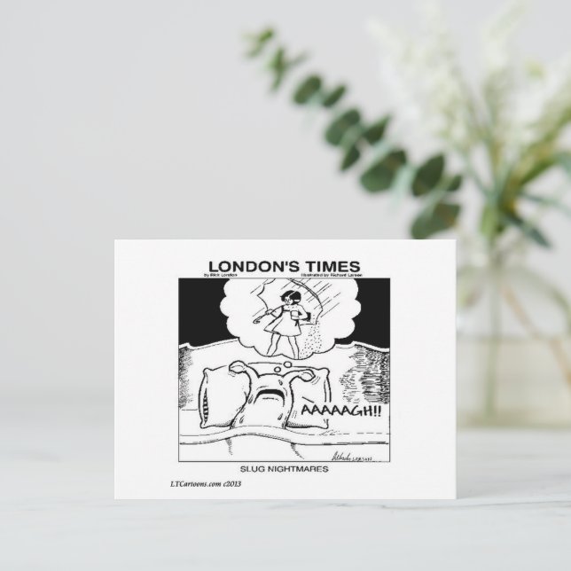 Slug Nightmares Classic LTCartoons Comic Postkarte (Stehend Vorderseite)