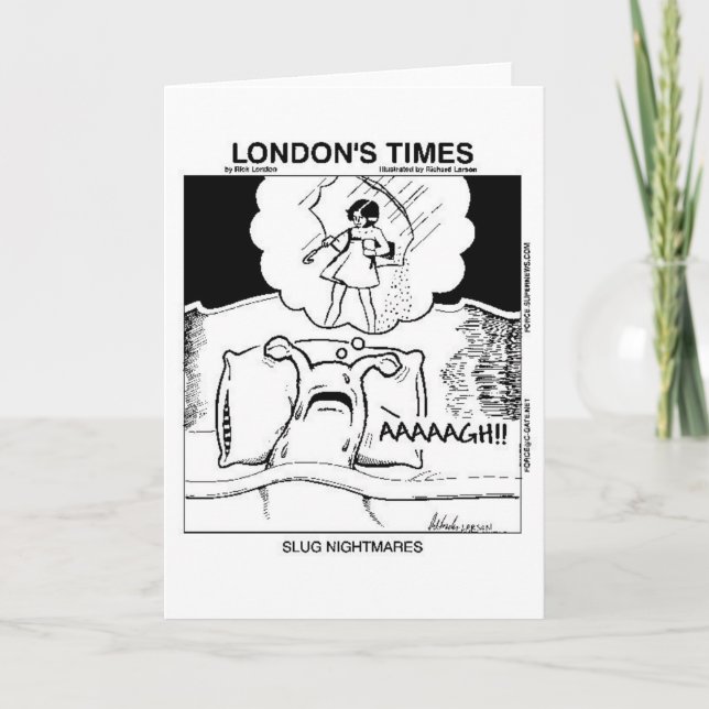 Slug Nightmares Grußkarten Karte (Vorderseite)
