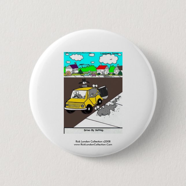 Slug/Snail-Qualität Funny Cartoon Novelle Button (Vorderseite)