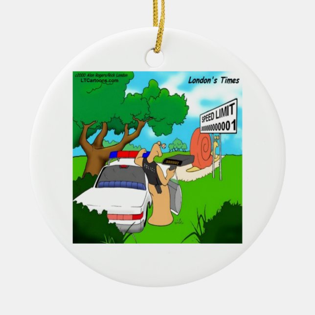 Slug Traffic Polizist Funny Keramik Ornament (Vorne)