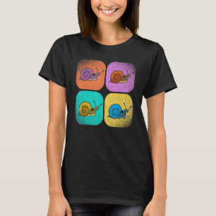 Sluggard Garden Animal Slug Gastropod Pop Art Snai T-Shirt