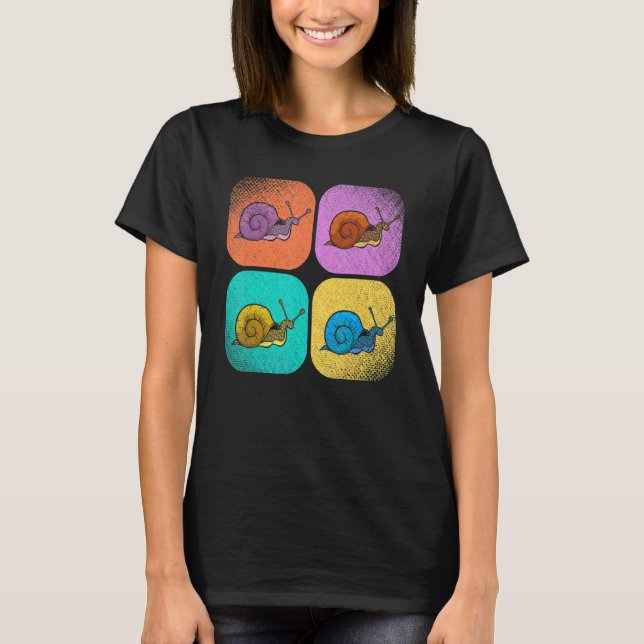 Sluggard Garden Animal Slug Gastropod Pop Art Snai T-Shirt (Vorderseite)