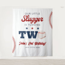 Slugger Baseball 2. Geburtstagsfoto Hintergrund