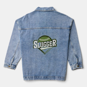 Slugger Baseball Emblem Jeansjacke