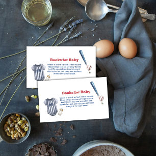 Slugger Baseball-Shirt Bücher für Baby Shower  Begleitkarte