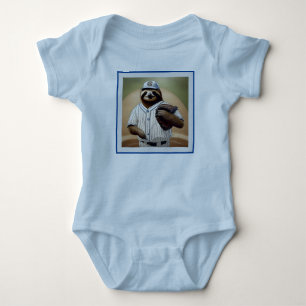 "Slugger Sloth: Langsam und standhaft an der Platt Baby Strampler