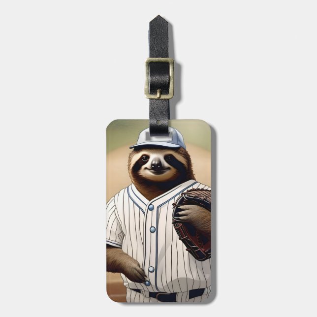 "Slugger Sloth: Langsam und standhaft an der Platt Gepäckanhänger (Vorderseite vertikal)