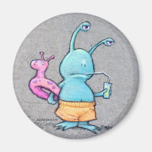 sluggo am Strand Magnet