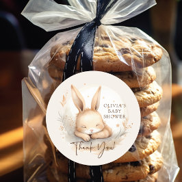 Slumber Bunny Baby Dusche Runder Aufkleber